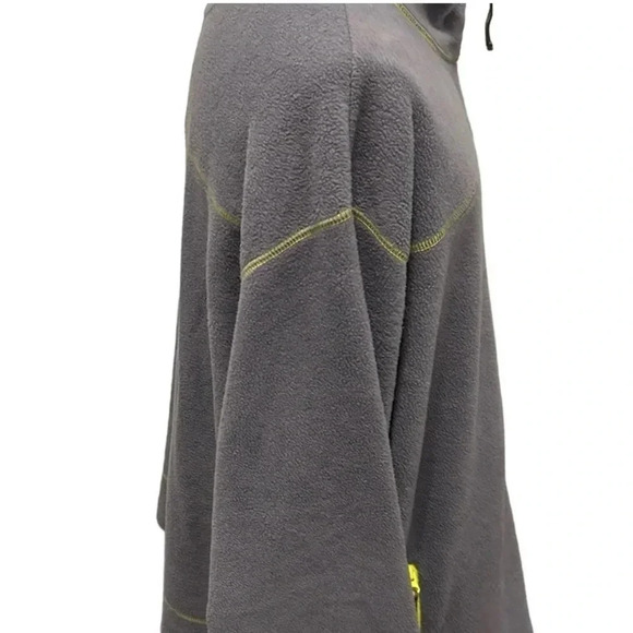 Cabela's Fleece Men's Full Zip Pockets Gray with Yellow Stitching Size 3ХLT - Picture 6 of 12
